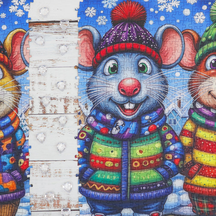 Mice in Mittens 1000 piece Delfy puzzle