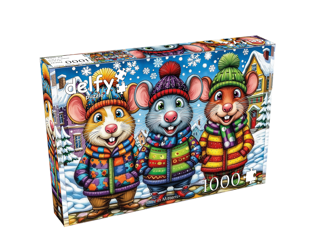 Mice in Mittens 1000 piece Delfy puzzle box