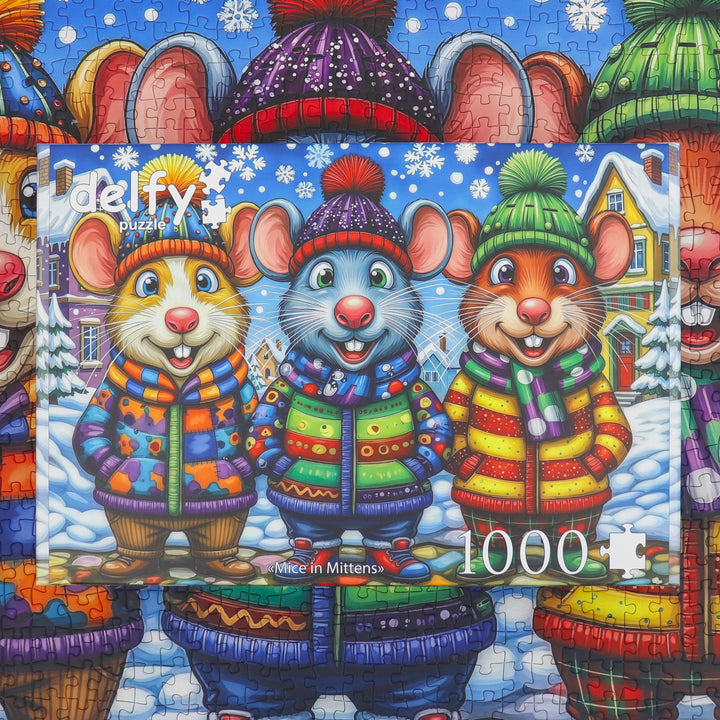 Mice in Mittens 1000 piece Delfy puzzle