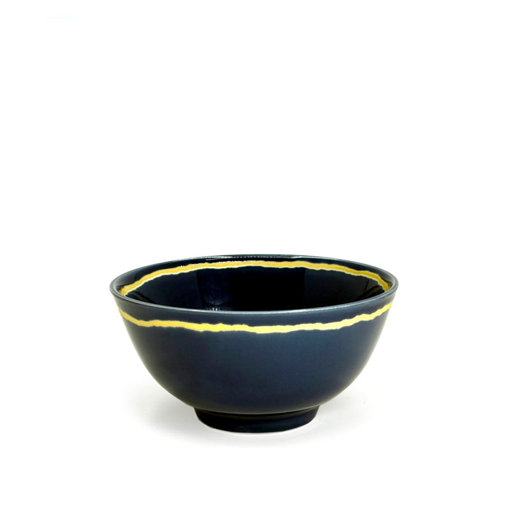 Mid-century modern stoneware MOD bowl in Blue