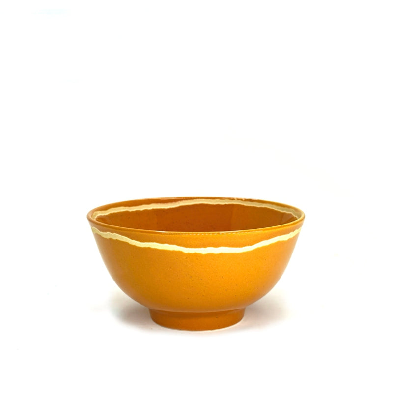 Mid-century modern stoneware MOD bowl in Orange