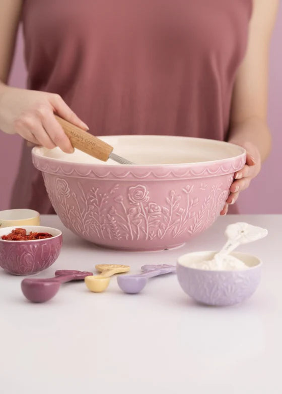 Mason Cash bakeware styled in a kitchen setting