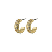 MATYLDA Crystal Hoop Gold Plated Earrings