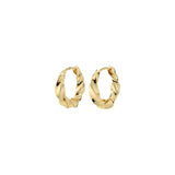 TAFFY medium size swirl hoop earrings gold-plated