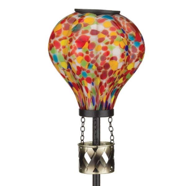 Murano Glass Solar Hot Air Balloon Light Stake