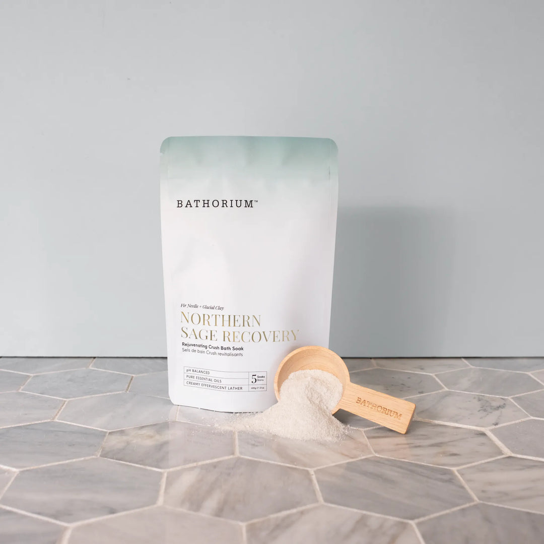 Bathorium Northern Sage Recovery Crush bath soak 600g with scoop
