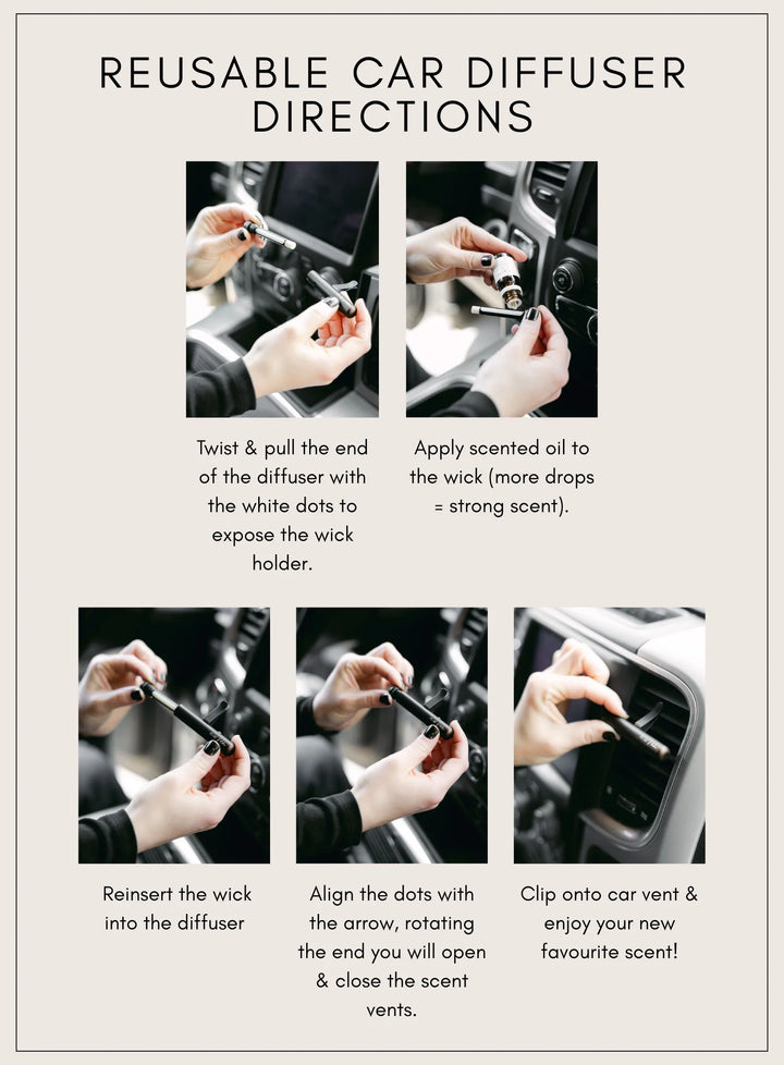 Reusable Car Diffuser Starter Set