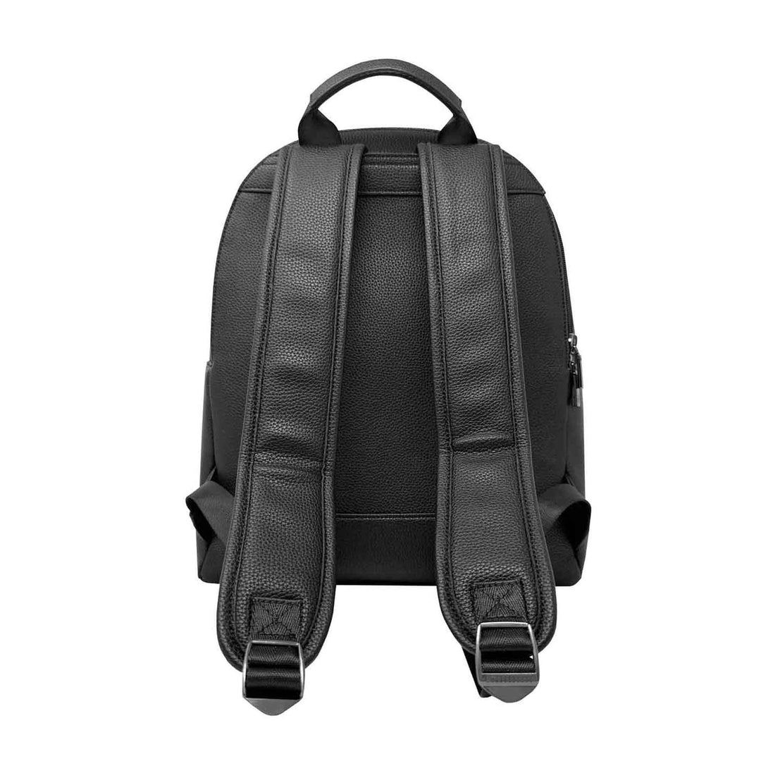 Nic Backpack back view with luggage strap