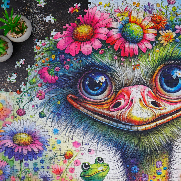 Ostrich and Friend 1000 piece Delfy puzzle