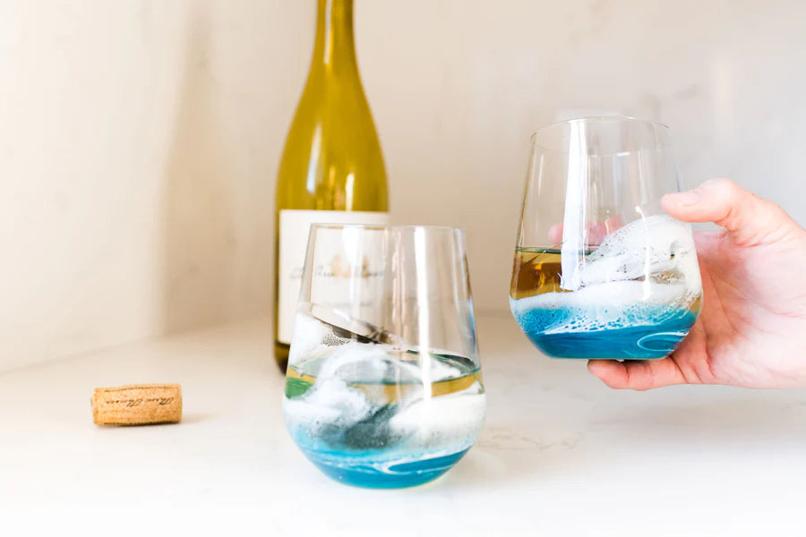 Resin Coated Wine Glass