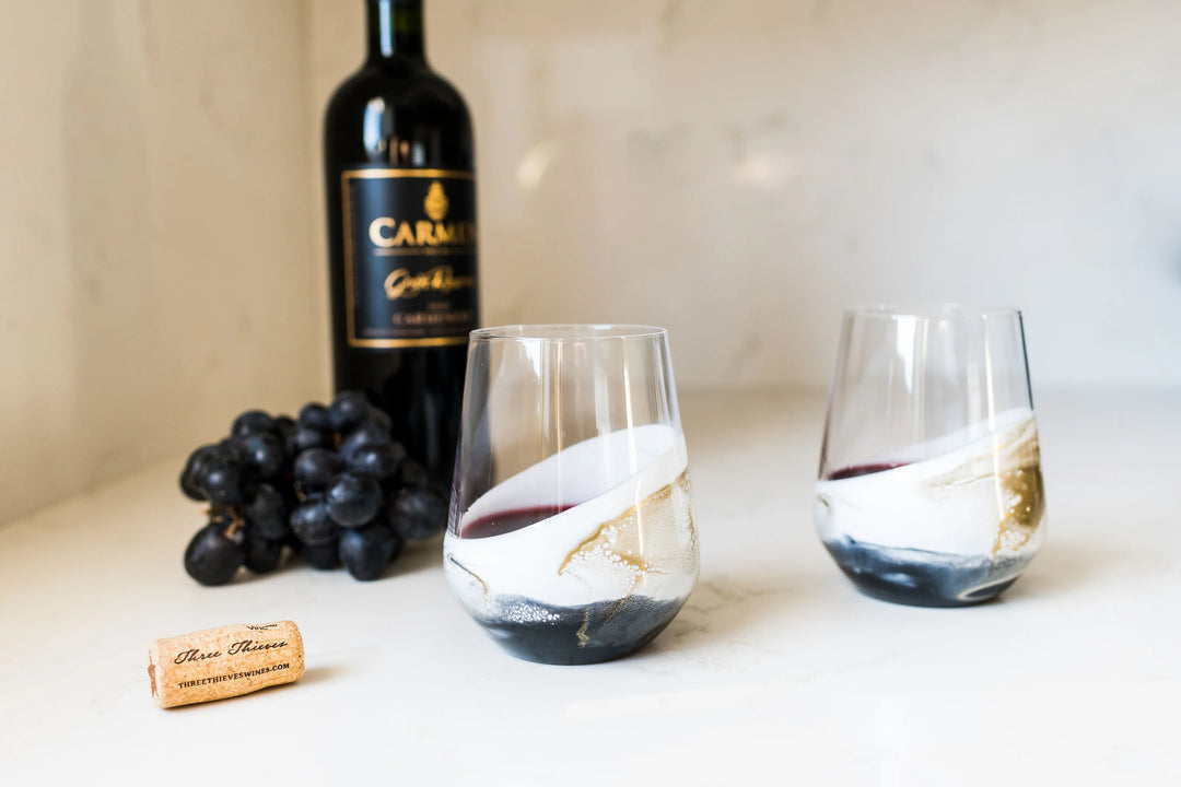Resin Coated Wine Glass