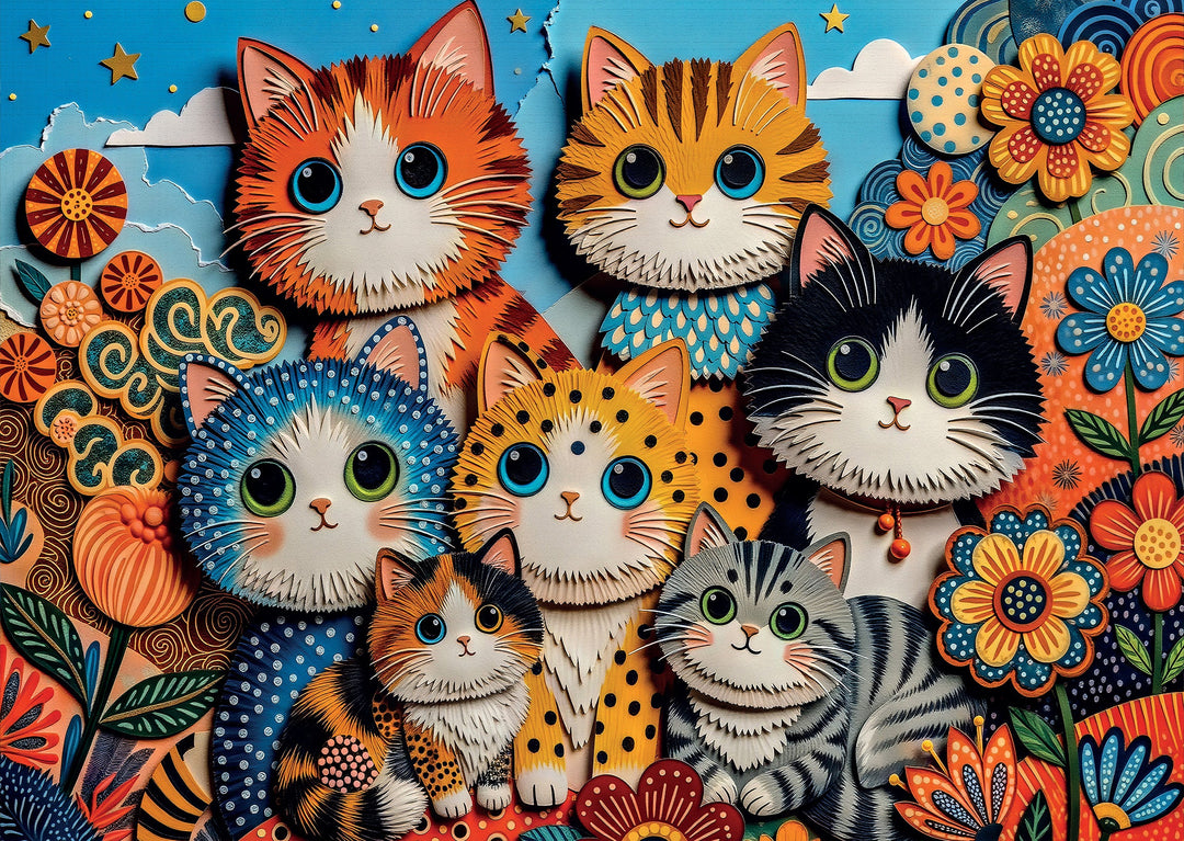 Paper Art Collage 1000 piece Delfy puzzle artwork