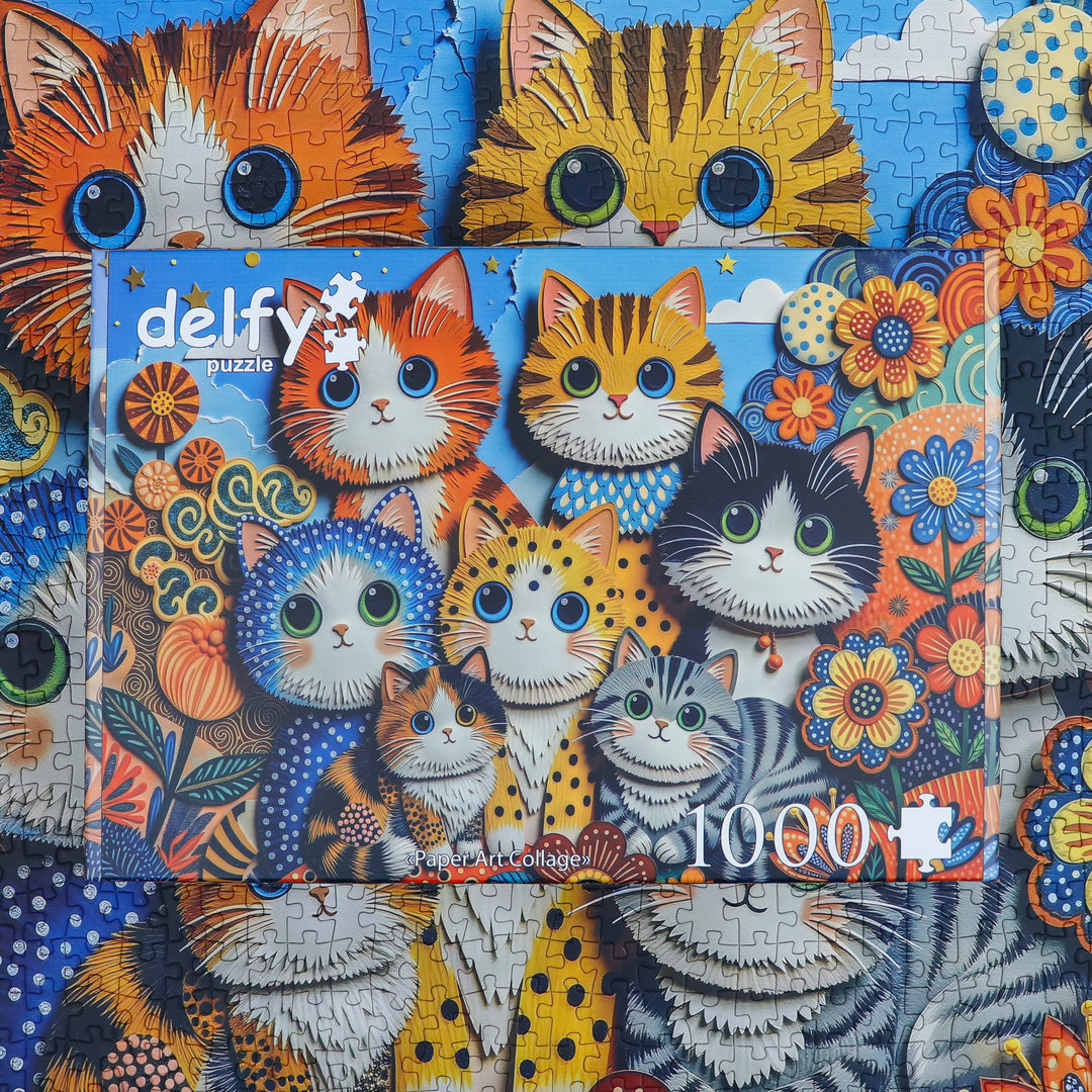 Paper Art Collage 1000 piece Delfy puzzle