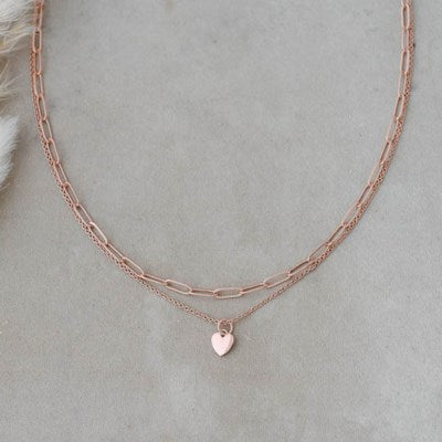 Paper Clip Heart Necklace