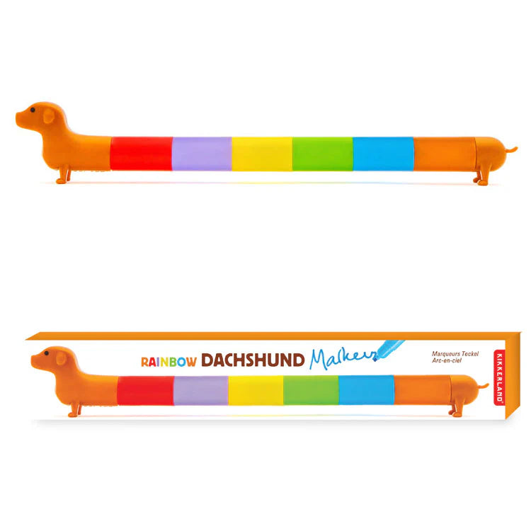 Rainbow Dachshund Markers