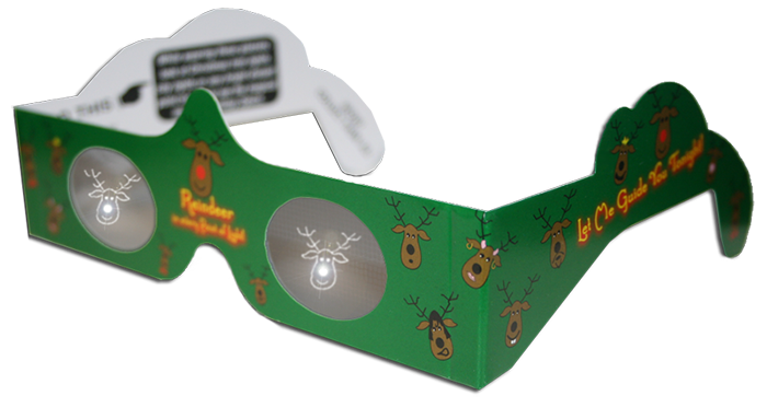 Holiday Specs 3D Christmas light glasses - Reindeer design