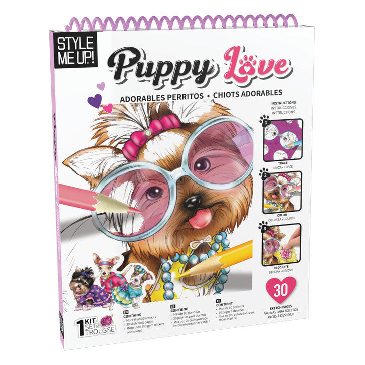 Puppy Love Book &amp; Stencil Set