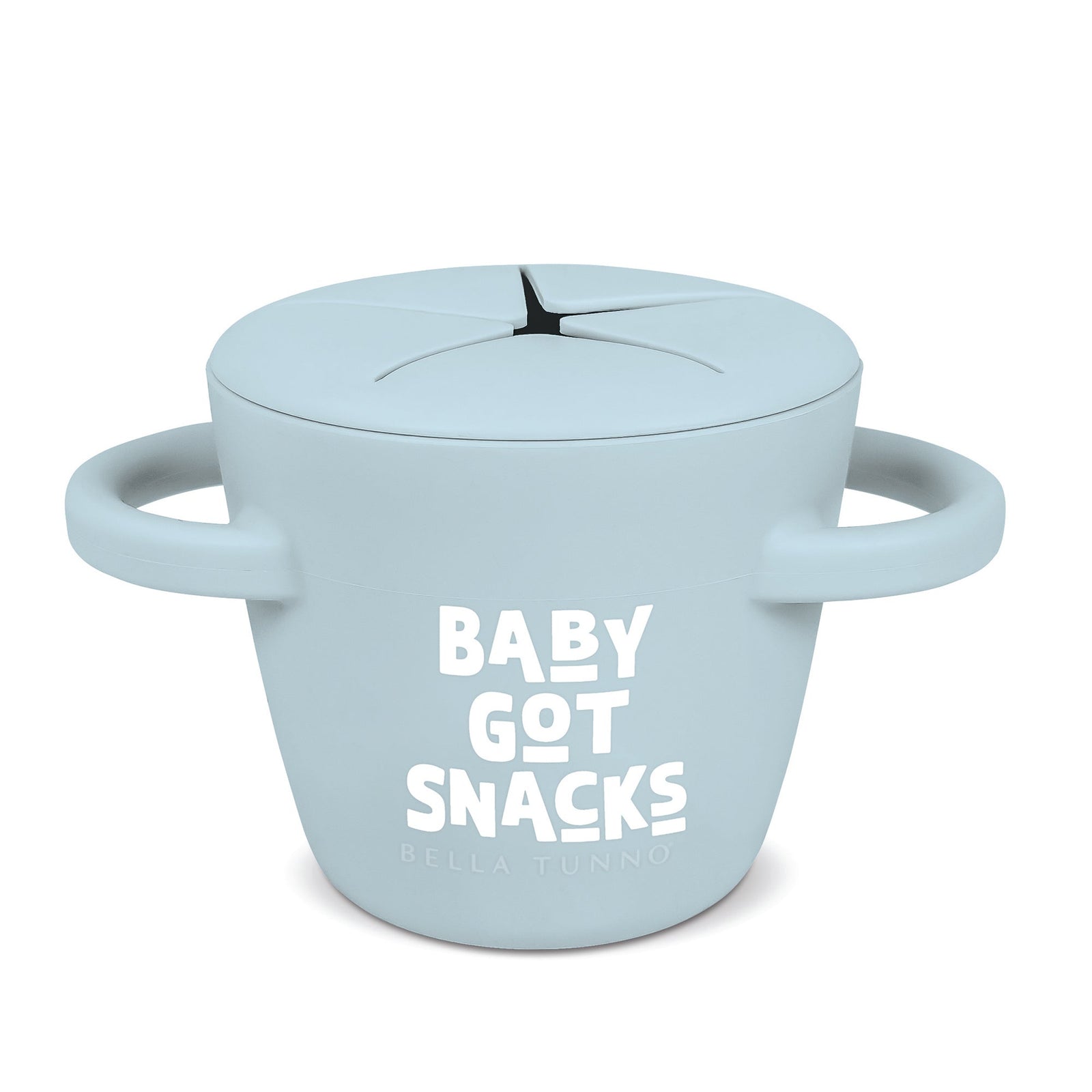 Bella Tunno Baby Got Snacks Happy Snacker silicone snack cup in plum