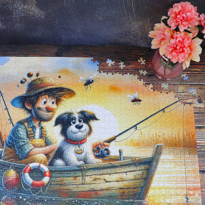 Sunset Fishing Friends 1000 piece Delfy puzzle