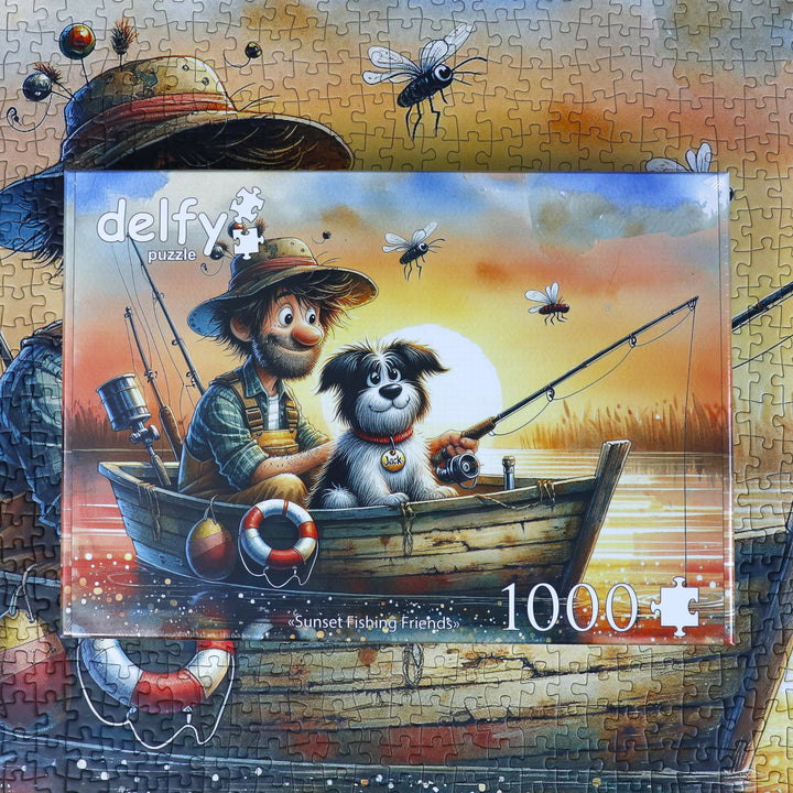 Sunset Fishing Friends 1000 piece Delfy puzzle