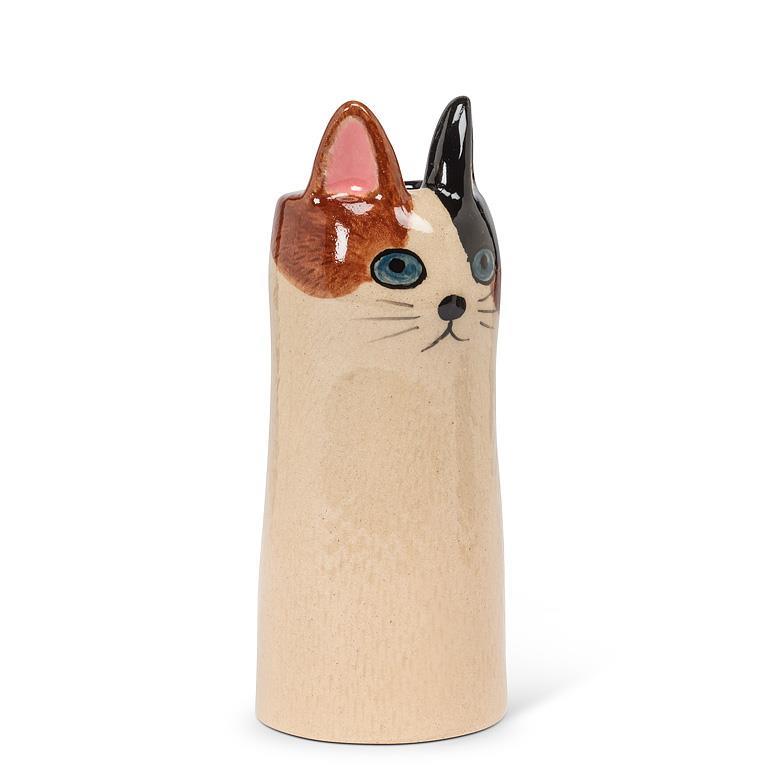 Skinny Cat (White) Vase
