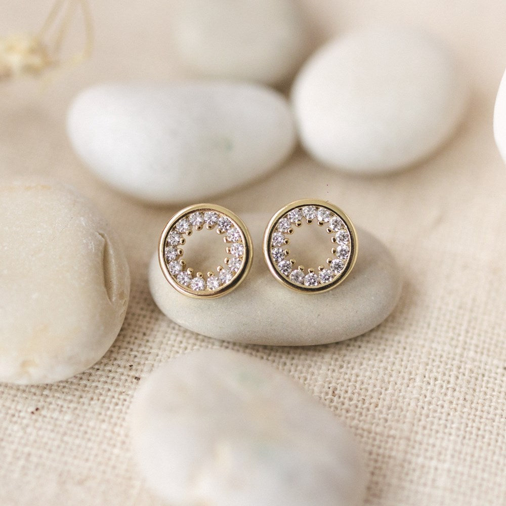 Sparklina Studs in gold by Glee Jewelry