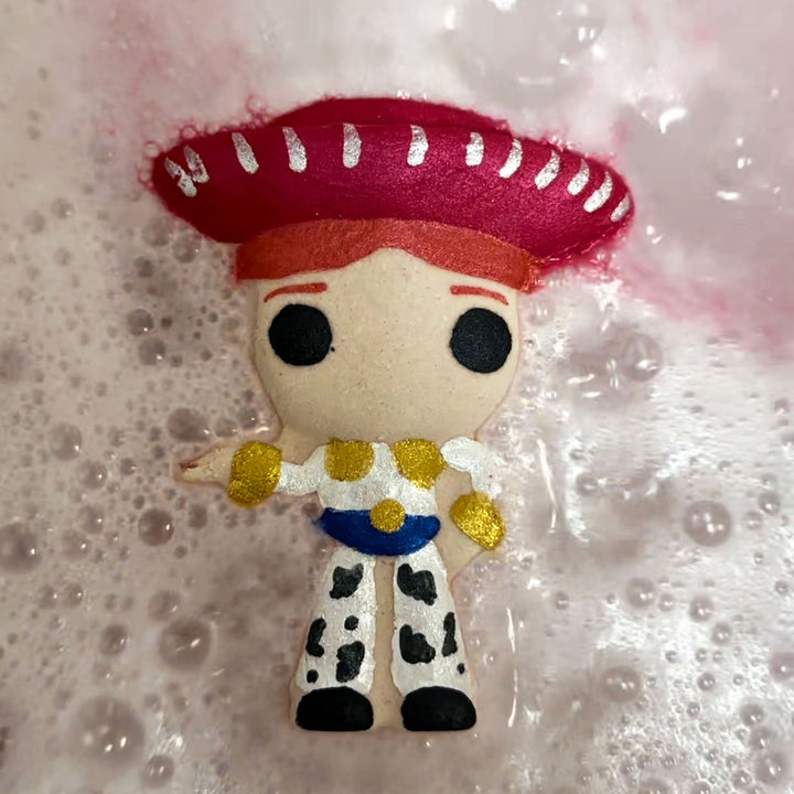 Cow Girl Bath Bomb fizzing in the bath
