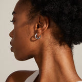 TYRA chunky hoop earrings silver-plated