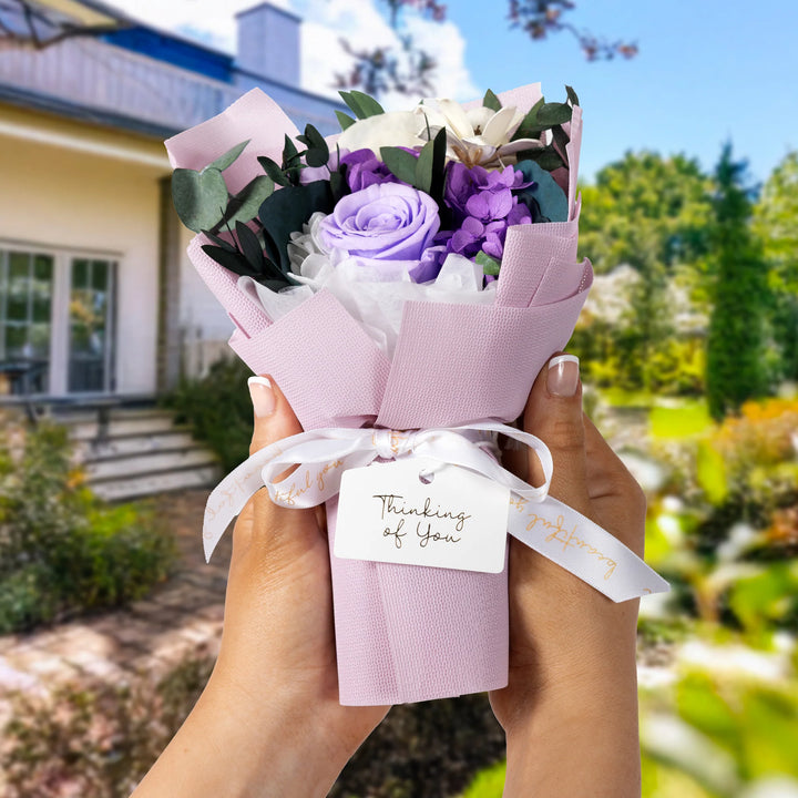 Thinking Of You - Purple Preserved Floral Bouquet