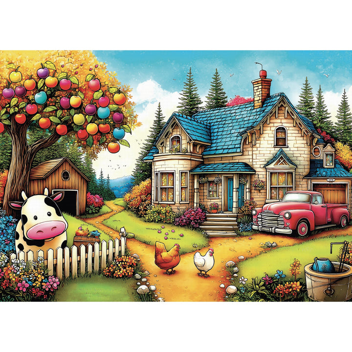 Vivid Farm Life 1000 piece Delfy puzzle artwork