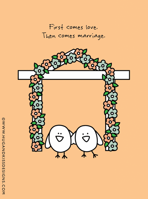 Love Marriage Babies | Hug & Kiss Card