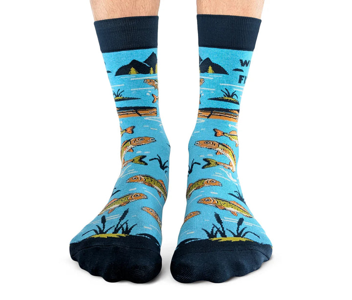 Wishin I Was Fishin | Mens Socks