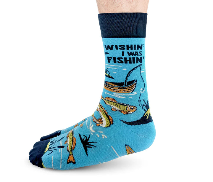 Wishin I Was Fishin | Mens Socks