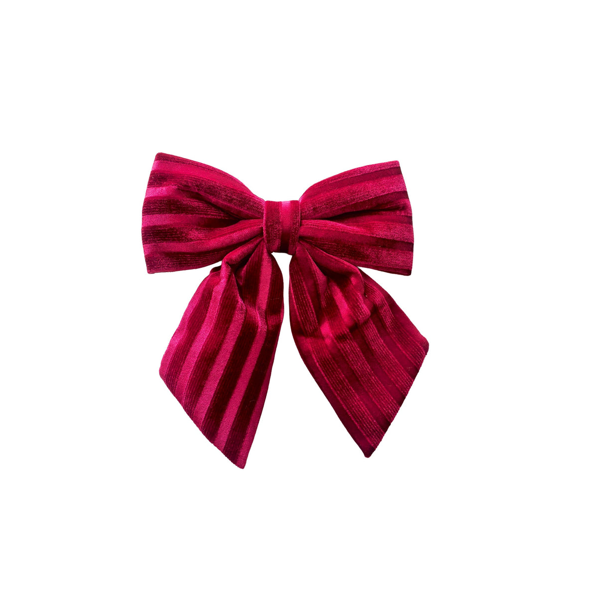 Deep red velvet Christmas bow, 9 inch