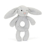 Bashful Grey Bunny Ring Rattle | Jellycat