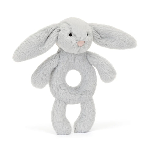 Bashful Grey Bunny Ring Rattle | Jellycat