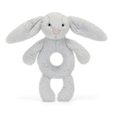 Bashful Grey Bunny Ring Rattle | Jellycat