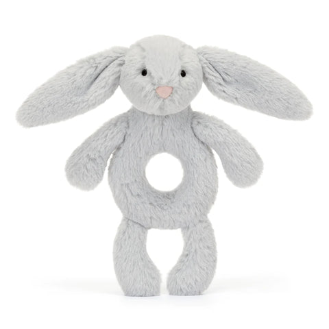 Bashful Grey Bunny Ring Rattle | Jellycat