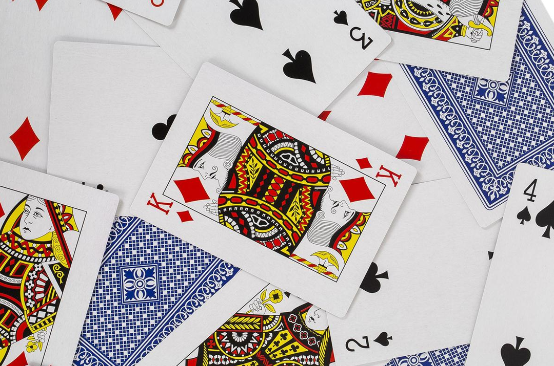 Jumbo index playing cards spread