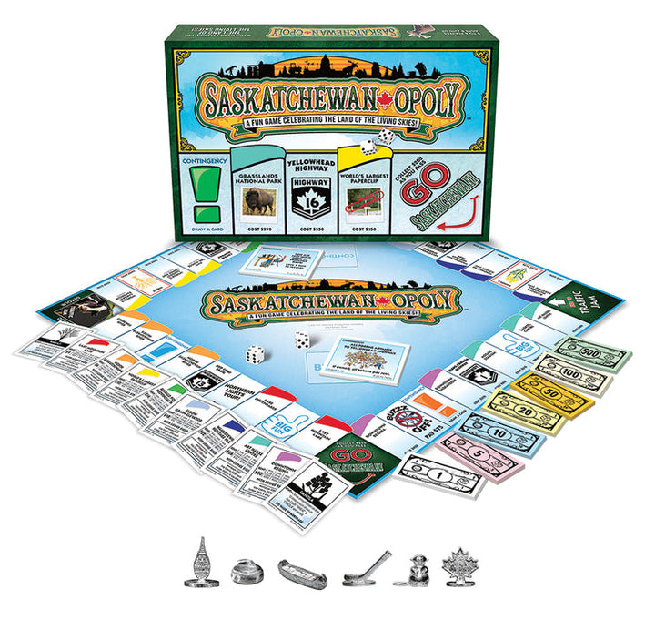Saskatchewan-Opoly board game layout