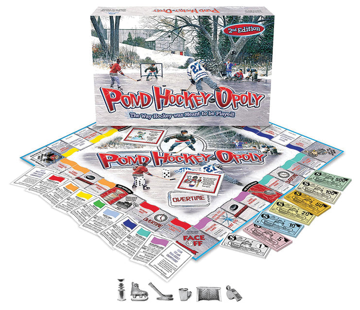 Pond Hockey-Opoly board game layout