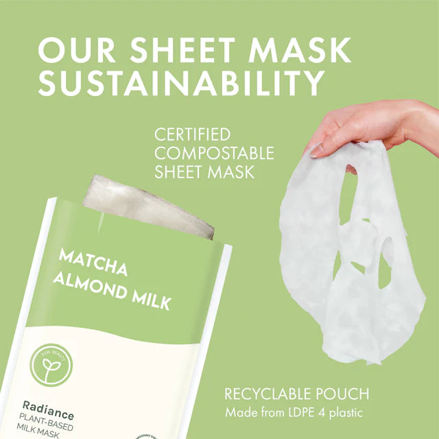 Matcha Almond Milk Plant-Based Milk Mask Filled PDQ Display