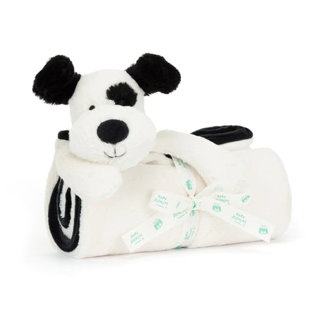 Black & Cream Puppy Blankie | Jellycat