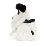 Black & Cream Puppy Blankie | Jellycat