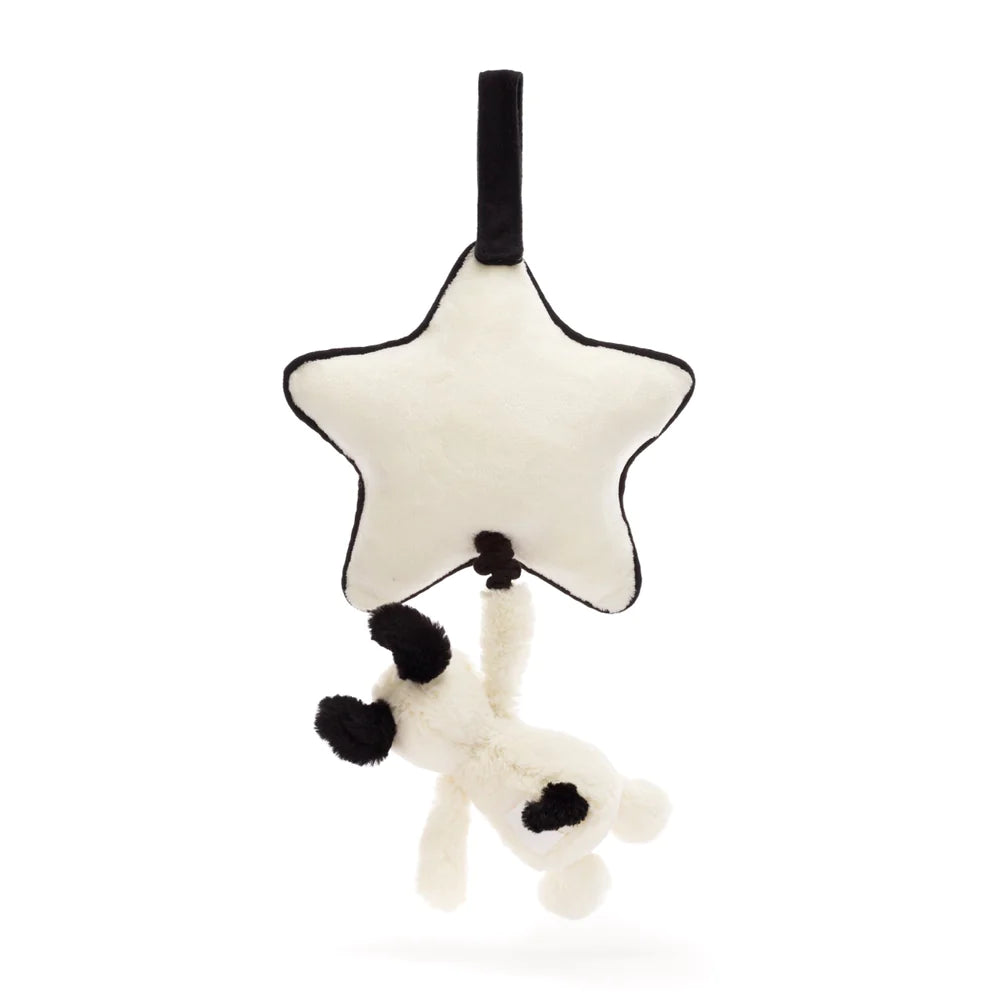 Black &amp; Cream Puppy Musical Pull | Jellycat