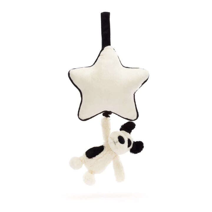 Black &amp; Cream Puppy Musical Pull | Jellycat