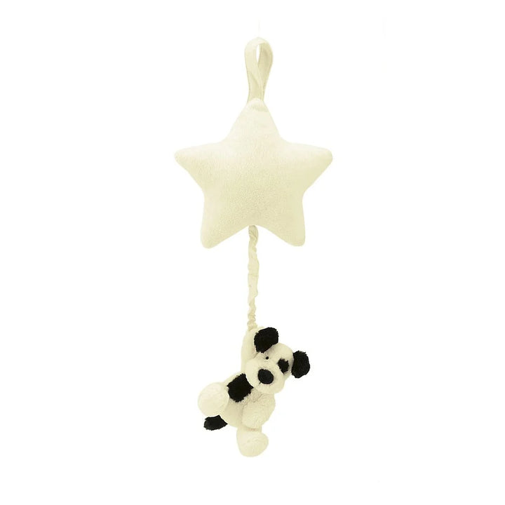 Black &amp; Cream Puppy Musical Pull | Jellycat