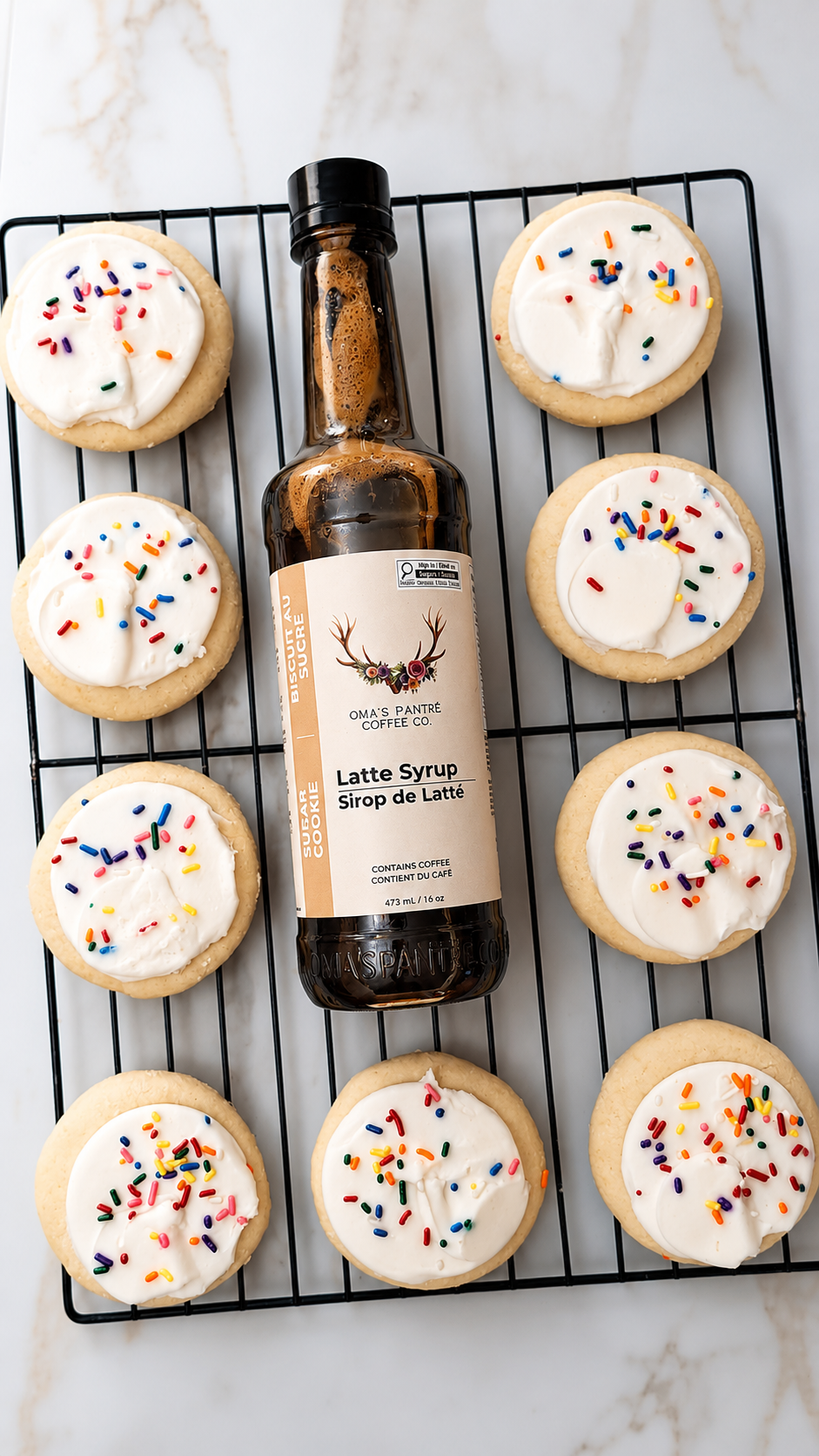 Oma's Pantrē Sugar Cookie Latte Syrup 16oz bottle