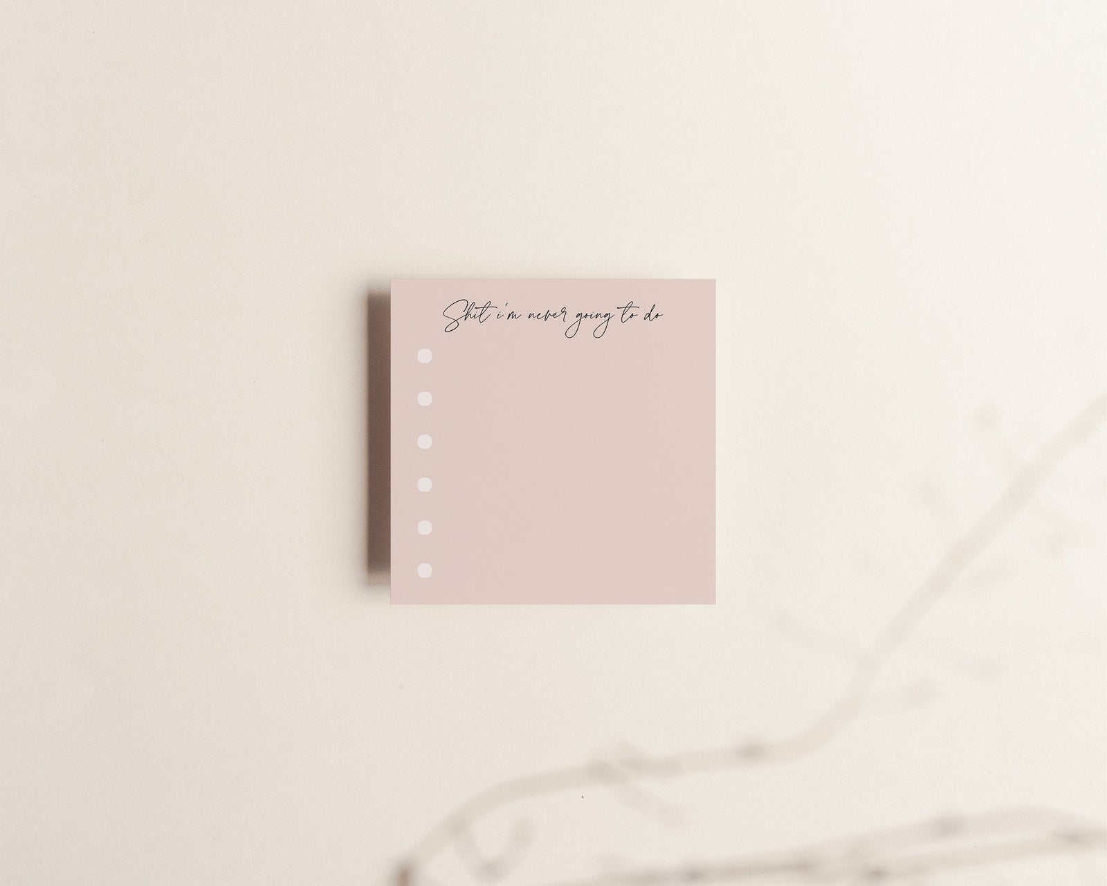 Shit I'm Never Going To Do | Sticky Notes