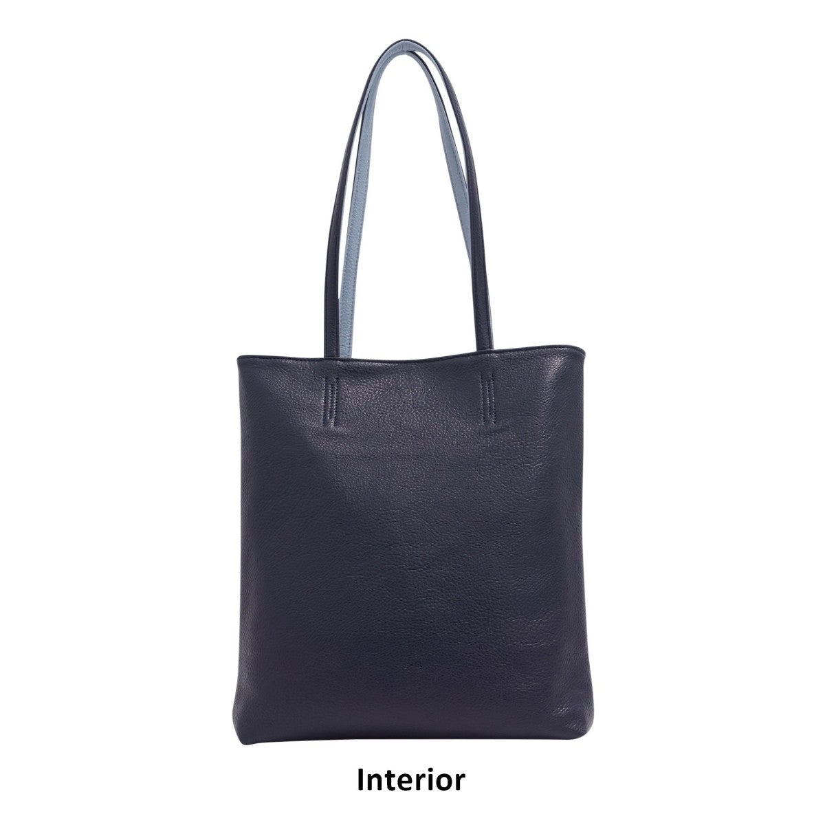 S-Q Amia reversible tote reversed to navy